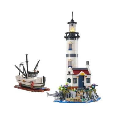 Imagem de Conjunto De Blocos De Construção De Farol Elétrico Infantil 1677PCS Mo
