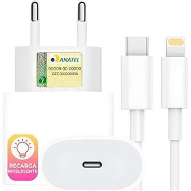 Imagem de Carregador Turbo 20W USB-C + Cabo para USB-C Compatível com iPhon 11 1