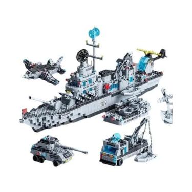 Imagem de 1560 Peças De Navio De Guerra Infantil, Modelo De Aeronave, Blocos De 