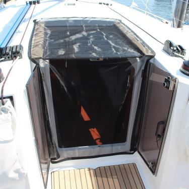 Imagem de SOGEMAN Rede mosquiteira/tela de insetos de 152 cm x 172 cm para o barco | Instalação rápida sobre o caminho de acompanhamento. Permanece no lugar com faixa pesada.