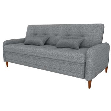 Imagem de Sofa Cama 2 Lugares 206 Cm Donna Linho Vancouver E487 Cinza Milani Store Cinza