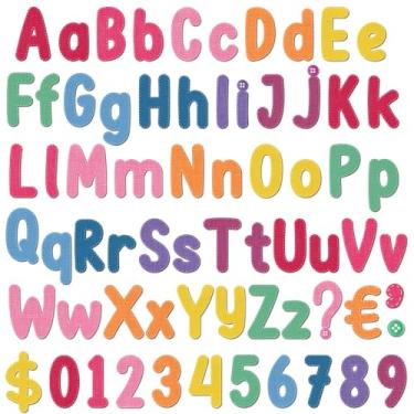 Imagem de Mooliwe 134 peças legais para escola, quadro de avisos de 13 cm, conjunto de letras do alfabeto para sala de aula, recortes, letras para quadro de avisos, quadro-negro, decoração escolar