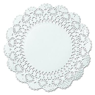 Imagem de Hoffmaster 500238 Doily de renda Cambridge redonda branca de 25,4 cm (caixa com 1.000)