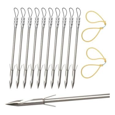 Imagem de Kit 10 Dardo 2 Elástico Atiradeira Estilingue Spincast Pesca