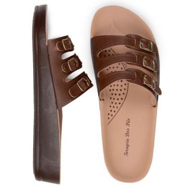 Imagem de Chinelo Ortopedico Feminino Esporão Fascite Plantar Dores nos Pés Tera