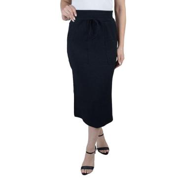 Imagem de Saia Feminina LZT Ana Ruga Preta - 2407-Feminino