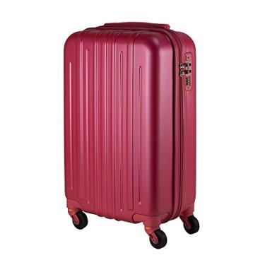 Imagem de Mala de Bordo 10KG Madri ABS Listrada Leve Giratória Anac (Rosa Chiclete)