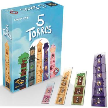 Imagem de Jogo De Cartas 5 Torres Empilhe E As Cartas E Crie Torres Fantásticas 