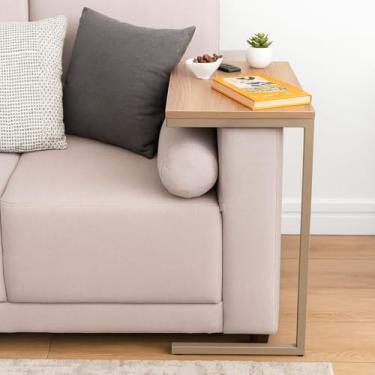 Imagem de Mesa Auxiliar Strassis Design SD-3005 Metal e MDF Cor: Champanhe