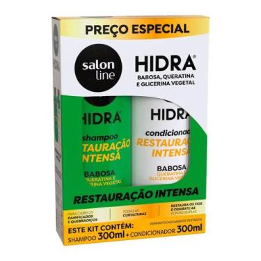 Imagem de Kit Shampoo Condicionador Hidra Babosa 300ml Salon Line