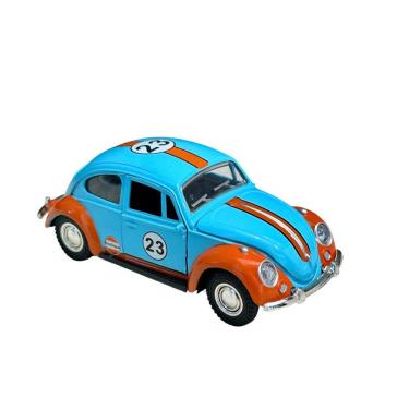 Imagem de Carrinho Fusca Azul Fricção Metal Miniatura 23 Brinquedo