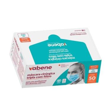 Imagem de Mascara Cirúrgica Tripla Descartável Azul C/50uni - Vabene