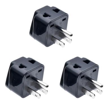 Imagem de Adaptador de viagem (tipo B) Vsanstar adaptador universal de viagem para EUA, Japão, Canadá, Filipinas - pacote com 3 [aterramento e universal]