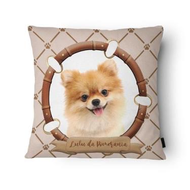 Imagem de Capa de Almofada Veludo 43x43cm Lulu da Pomerania - Tuti Gottô