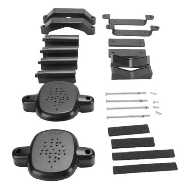 Imagem de Garosa Base de Montagem de Corrimão de Portão de bebê, Adaptador de Papil da Porta de Carga Plástica Com Instalação Fácil para Trilhos de, Compatíveis Com Portões de Ferro Forjada, (BLACK)