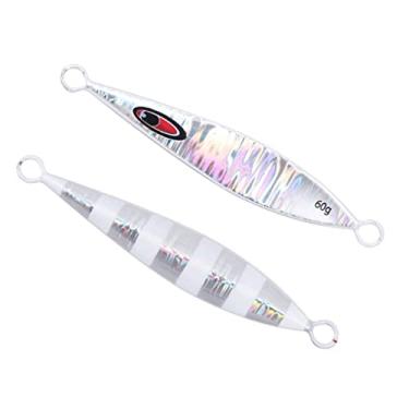 Imagem de ZZTWER 1 isca de pesca 113 mm/60 g metal de afundamento lento jigging shore casting isca de pesca água salgada efêmera