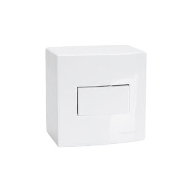 Imagem de Caixa de Sobrepor 75x75 com Interruptor Simples MarGirius Sleek 10A Branca