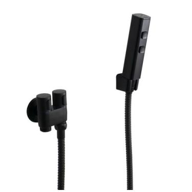 Imagem de Ducha Higiênica 2 Jatos Preto Fosco ABS com Registro com Derivação - A