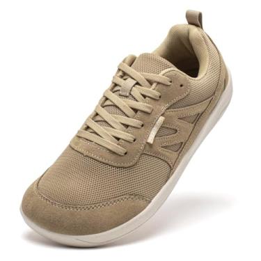 Imagem de HOBIBEAR Tênis unissex largo descalço para homens e mulheres, minimalista, atlético, trilha, corrida, caminhada ao ar livre, Marrom, 10 Wide Women/9 Wide Men