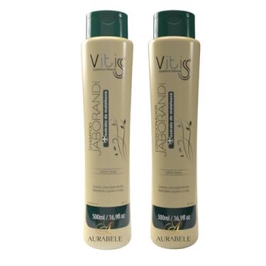 Imagem de Shampoo 500ml e Condicionador 500ml Jaborandi Vitiss Anticaspa, Antiqueda, Reduz Oleosidade e Fortalece os fios