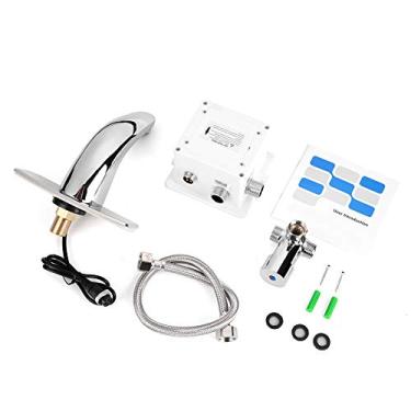 Imagem de GLOGLOW Torneira Automática do Sensor, Projeto Water-Saving Touchless 300 Usos/dia Bateria Vida Cobre Liga a Instalação Erecta Durável para a Bacia do Banheiro 0.05-0.8MPa Pressão