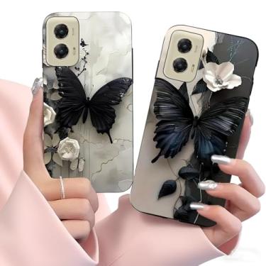 Imagem de B-wishy Pacote com 2 capas para Motorola Moto G Power 5G 2024 [à prova de choque] | Design fino | Antiderrapante | Capa para celular para Galaxy Moto G Power 5G 2024 (preto)