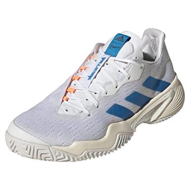 Imagem de adidas Tênis masculino Barricade Clay, D (M) padrão, Branco/azul pulsante/tonelada menta (Parley), 39