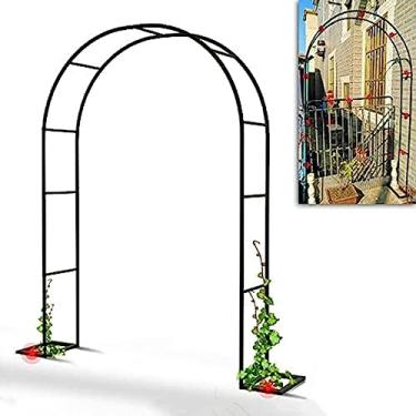 Imagem de Arco De Jardim, Arcos De Jardim Metal Pesado Forte Tubular Arbor Para Rosas Plantas Trepadeiras, Arco De Metal Para Casamento Festa Nupcial Decorações Elegantes, A, 1.8 x 2.2m = 5.9 x 7.2ft