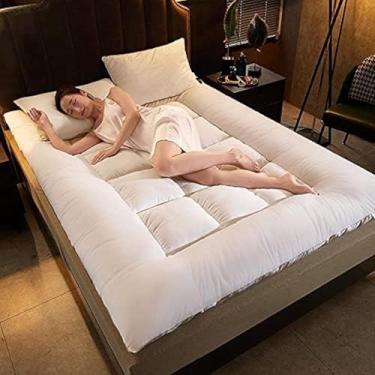 Imagem de Colchão De Futon De Chão Japonês, Almofada De Dormir De Tapete De Tatami Engrossado, Colchão Dobrável De Enrolar, Colchão De Dormitório, Colchão Portátil Futo, B, 100x200cm (39.3 * 78.7 in)