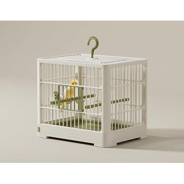 Imagem de Gaiola pequena para pássaros com barra de suporte e tigela de alimentação, gaiola de papagaio, gaiola de tentilhão, calopsita, conure, cacatua, canários, periquitos, calopsitas, periquitos, periquitos