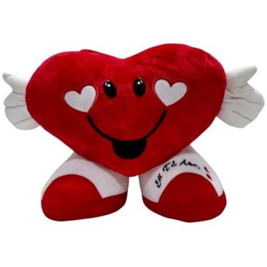 Imagem de Almofada Decorativa De Pelúcia Formato Coração Com Mãos Eu Te Amo Namorados Fofo - 36cm