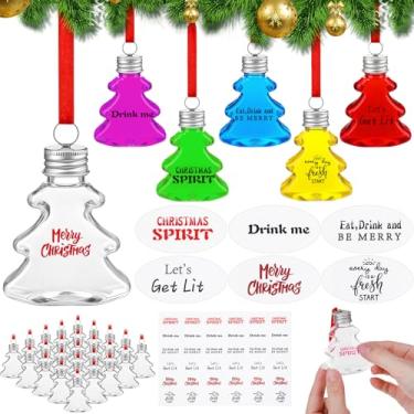 Imagem de Baquler 30 peças de bolas de bebida de Natal, enfeite de vidro de plástico, enchimento, enfeites de árvore de Natal, lâmpadas transparentes para decoração de festas de fim de ano, ambientes internos e