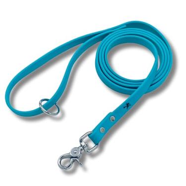 Imagem de Coleira Gummy K9 Biothane para cães, guia de treinamento profissional, aço inoxidável, fecho de segurança avançado, à prova de intempéries, impermeável, de longa duração, 1,2 m (1/2 azul-petróleo