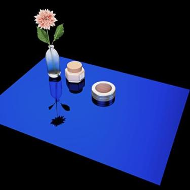 Imagem de Mangoloo Adesivos de espelho, papel espelhado, azul, folhas flexíveis, autoadesivo, azul espelhado, papel de contato para armários, bancadas, decoração de casa, adesivo de papel de parede de vinil