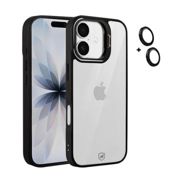 Imagem de Gshield Capa Case Capinha Gravity em Policarbonato com Protetores de Lente e Alça Kick Stand para (Preta, iPhone 17)