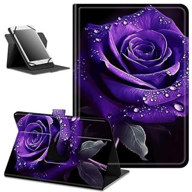 Imagem de Para Walmart Onn Tablet Pro 2023 de 10,4 polegadas (modelo: 100110603) Capa protetora inteligente com rotação de 360 graus para tablet Walmart Onn Pro de 10,4 polegadas - rosa roxa