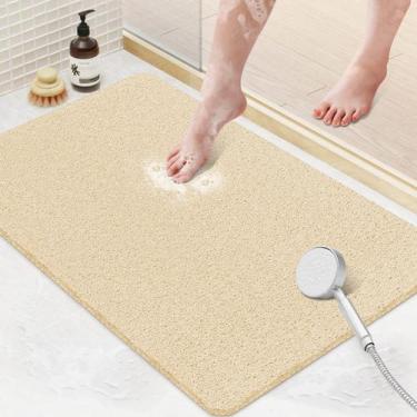 Imagem de Tapete de banho SoftDuo antiderrapante 60x40cm PVC Loofah Bath Mat Kha