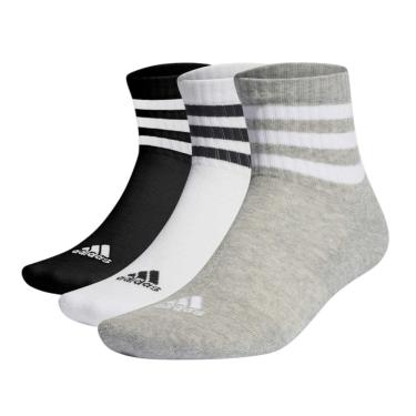 Imagem de Kit 3 Pares De Meias Adidas Cano Médio Unissex