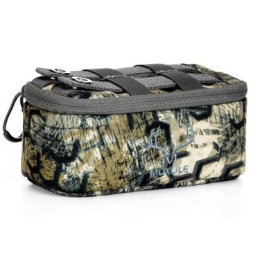 Imagem de MOXULE Bolsa inferior para cinto binóculo – Bolso com zíper expansível resistente à água e destacável para bolsa de armazenamento (camuflagem)