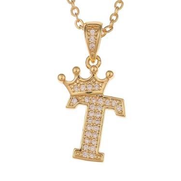 Imagem de 1 colar feminino banhado a prata, brilhante, com acabamento em coroa de diamante, joia fina, presente para mamãe, 40cm, Cobre, Sem Pedra Preciosa