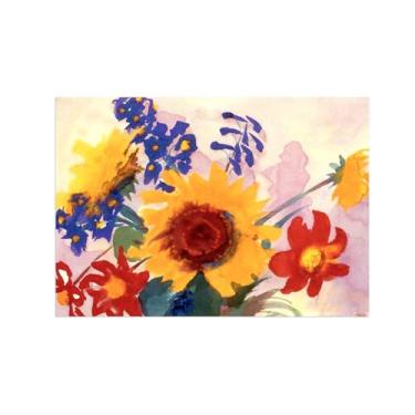 Imagem de BMZFYBS Pôster e impressões em tela de flores vintage - reprodução de pintura de arte de parede famosa - flores de outono - imagens para sala de estar 50 x 70 cm 20 x 27 pol sem moldura