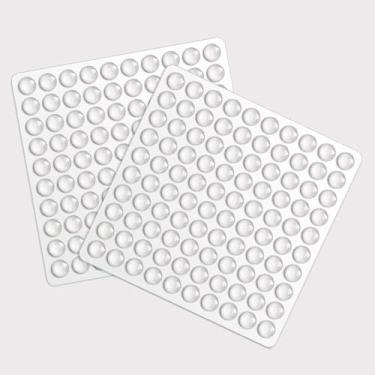 Imagem de 200 peças de almofadas de borracha autoadesivas, amortecedores de armário de fechamento silencioso para móveis, gavetas de cozinha e itens emoldurados, duráveis e protetores