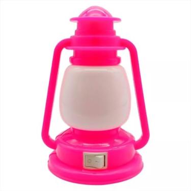 Imagem de Abajur de Led Luz Noturna, Lampião Decorativo, Plástico, 10cm x 6.5cm, Bivolt, Luz LED 1W, com Botão Liga/Desliga, para Quarto