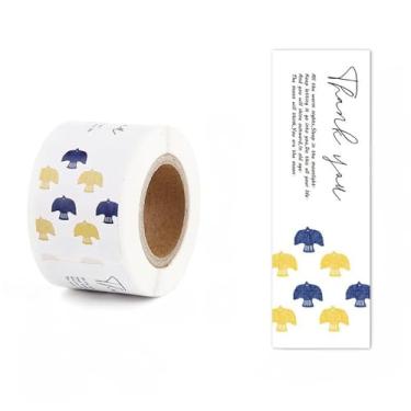 Imagem de Adesivos de agradecimento impressos brancos adesivos de vedação simples e frescos caixa de presente decoração de presente