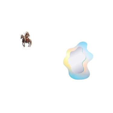 Imagem de Vaveren Ornamento de Espelho Ondulado de Acrílico Knight, Peça Central de Mesa, Moderno, Decorativo, à Prova D'água, Presente, Decoração de Mesa com Base