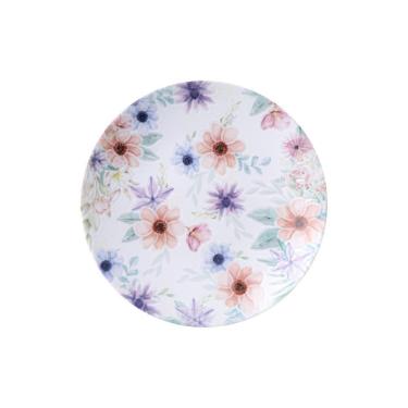 Imagem de Prato Sobremesa Tramontina Floratta Em Porcelana Decorada 21 Cm