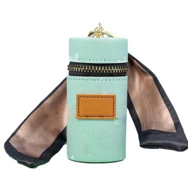 Imagem de Mini carteiras, porta-moedas, organizador de batom, mini estojo de batom com chaveiro, Verde, Mini carteiras