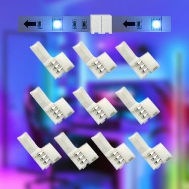 Imagem de 10 pacotes de conectores de LED de fita LED de 10 mm de 3 pinos