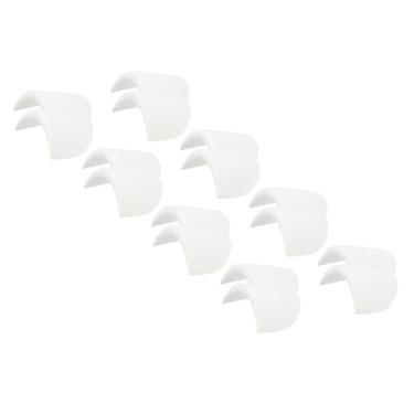 Imagem de 8 pares de ombreiras, almofadas de ombro de fantasia almofadas de esponja respiráveis cobertas de gaze grossa para mulheres roupas masculinas blazer terno casaco costura, branco, P