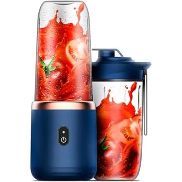 Imagem de Liquidificador Portátil 4Leader USB para Shakes, Smoothies, Suco e Whey – Copo 400ml Recarregável com Lâminas Inox, Ideal para Academia, Viagens, Escritório e Uso Diário